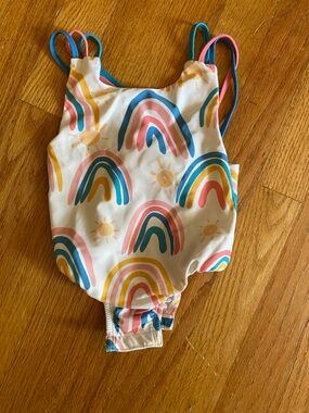 Mudpie Girls Rainbow Print One-Piece Swimsuit